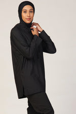 Hooded Classic Active Top - Black
