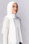 Petite Chiffon Hijab - Diamond White
