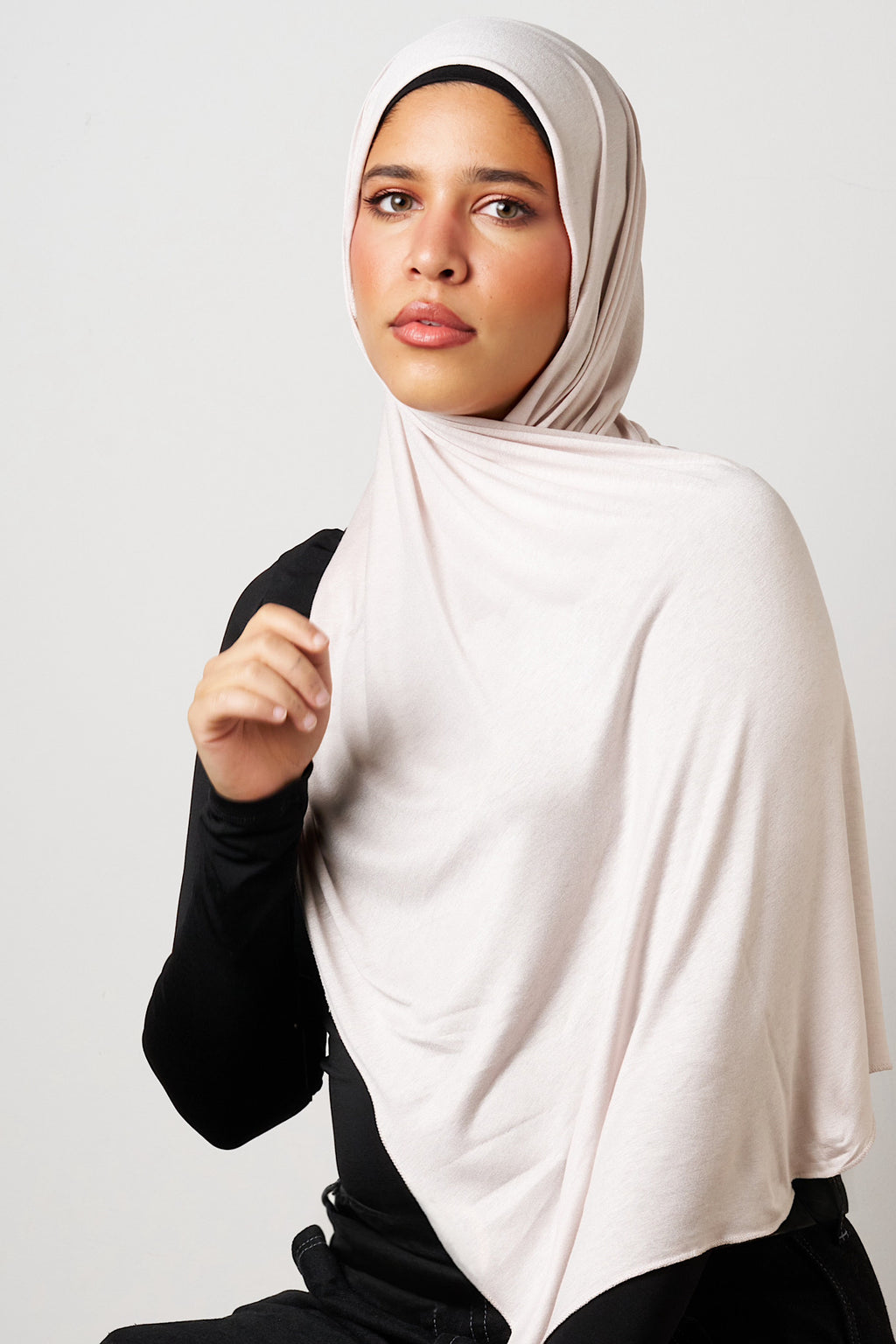 Petite Jersey Hijab - Pearl Mist