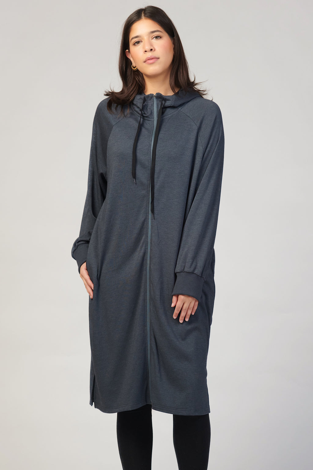 Oversized Navy Hoodie Dress