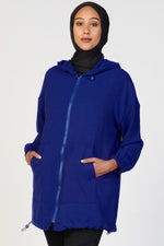 Light Zip Up Hoodie- Blue