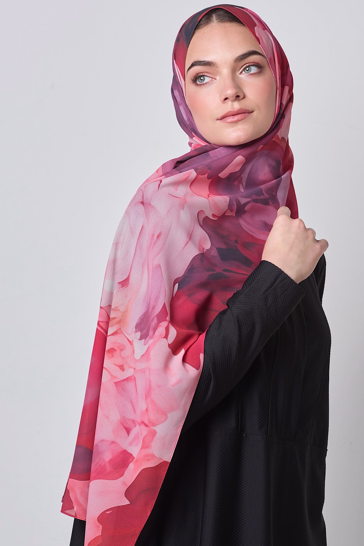 PREMIUM Petite Chiffon Hijab - Pink Rose