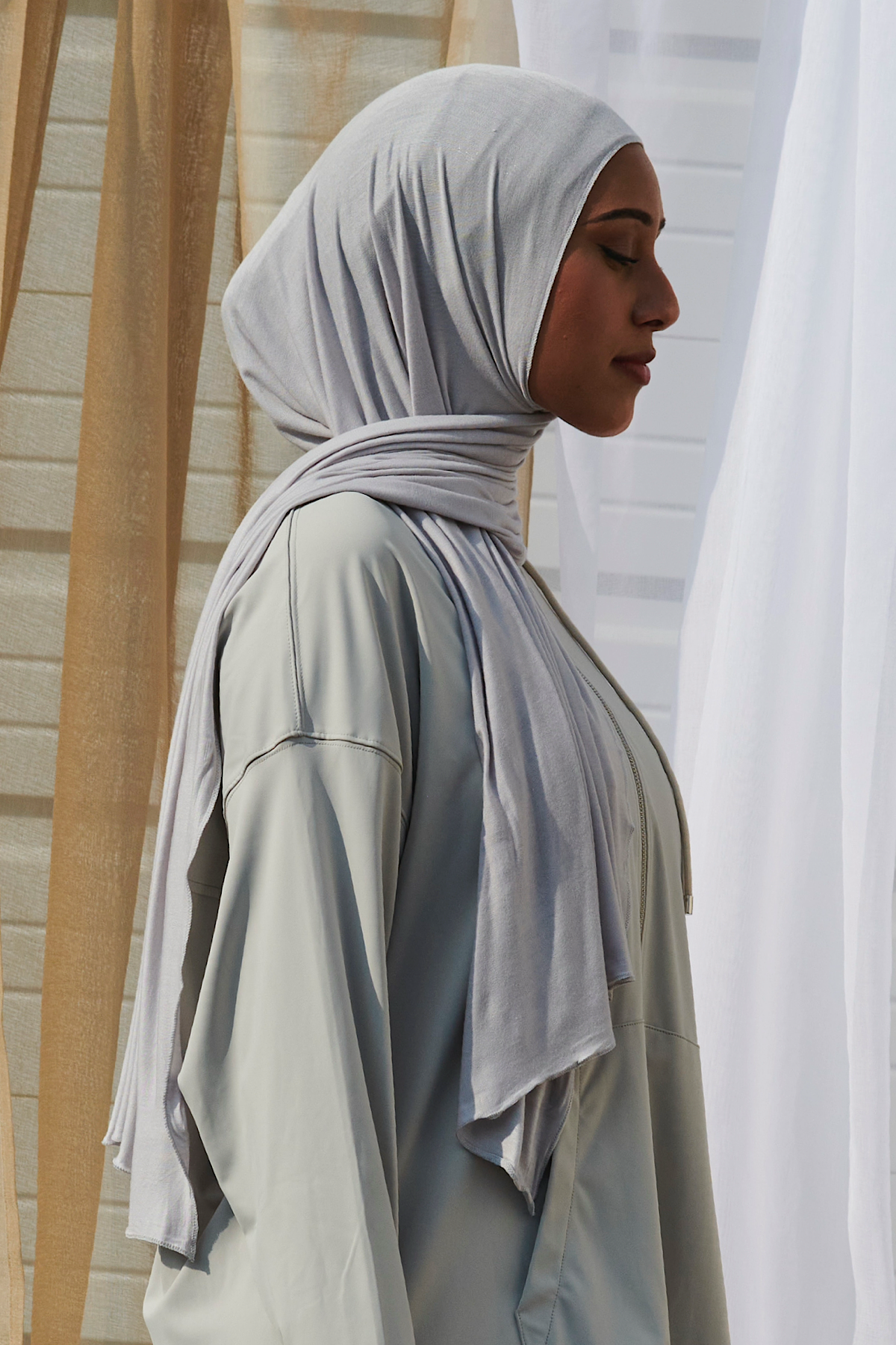 Petite Jersey Hijab - Gray