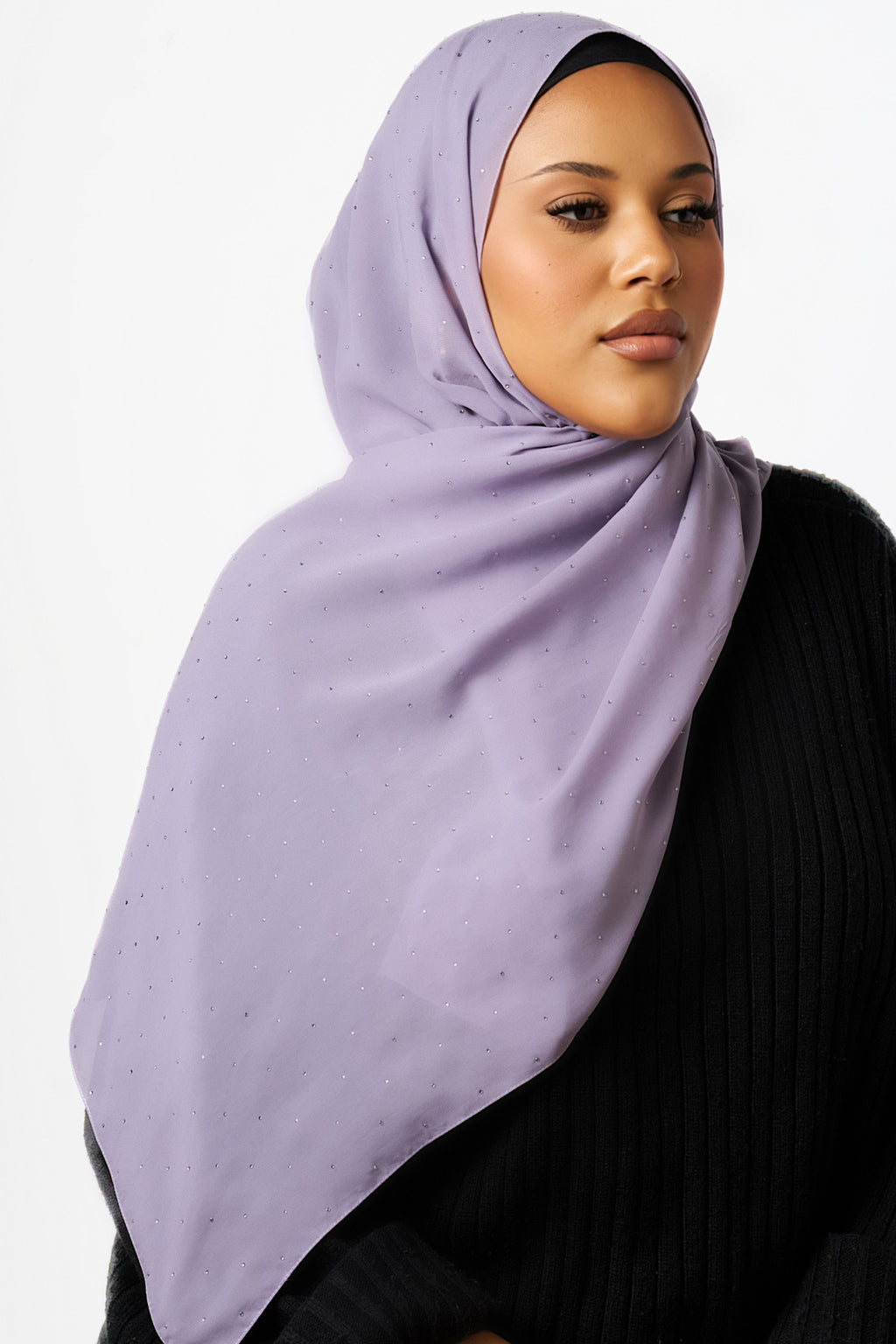 Petite Stardust Chiffon Hijab - Lavender