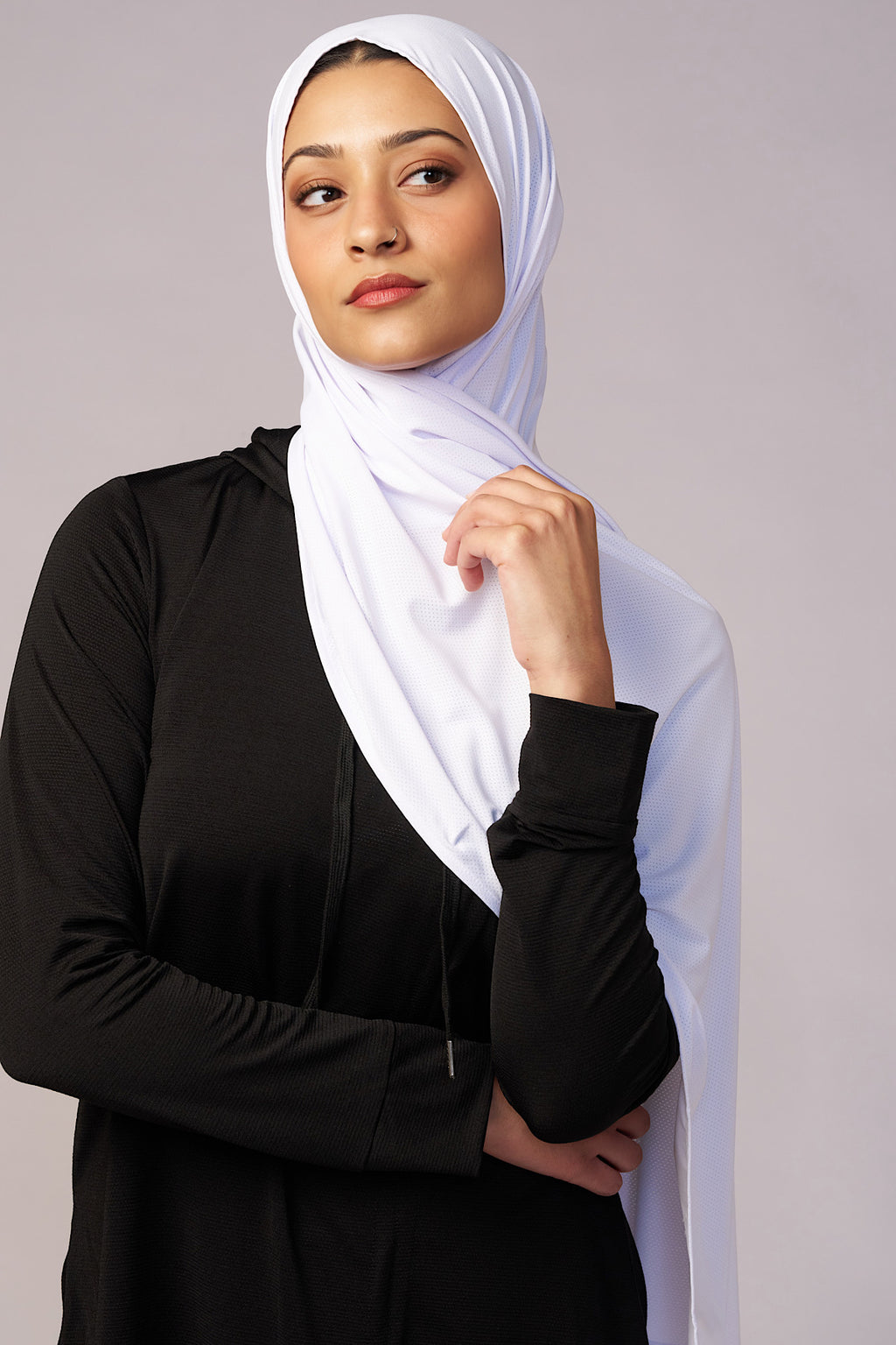 AeroFlow Active Hijab - White