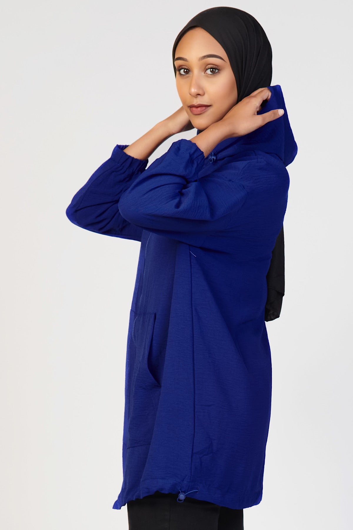 Light Zip Up Hoodie- Blue
