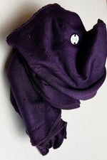 Petite Rhinestone Jersey Hijab - Eggplant