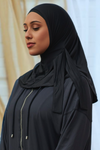 Side Tie Active Hijab - Black