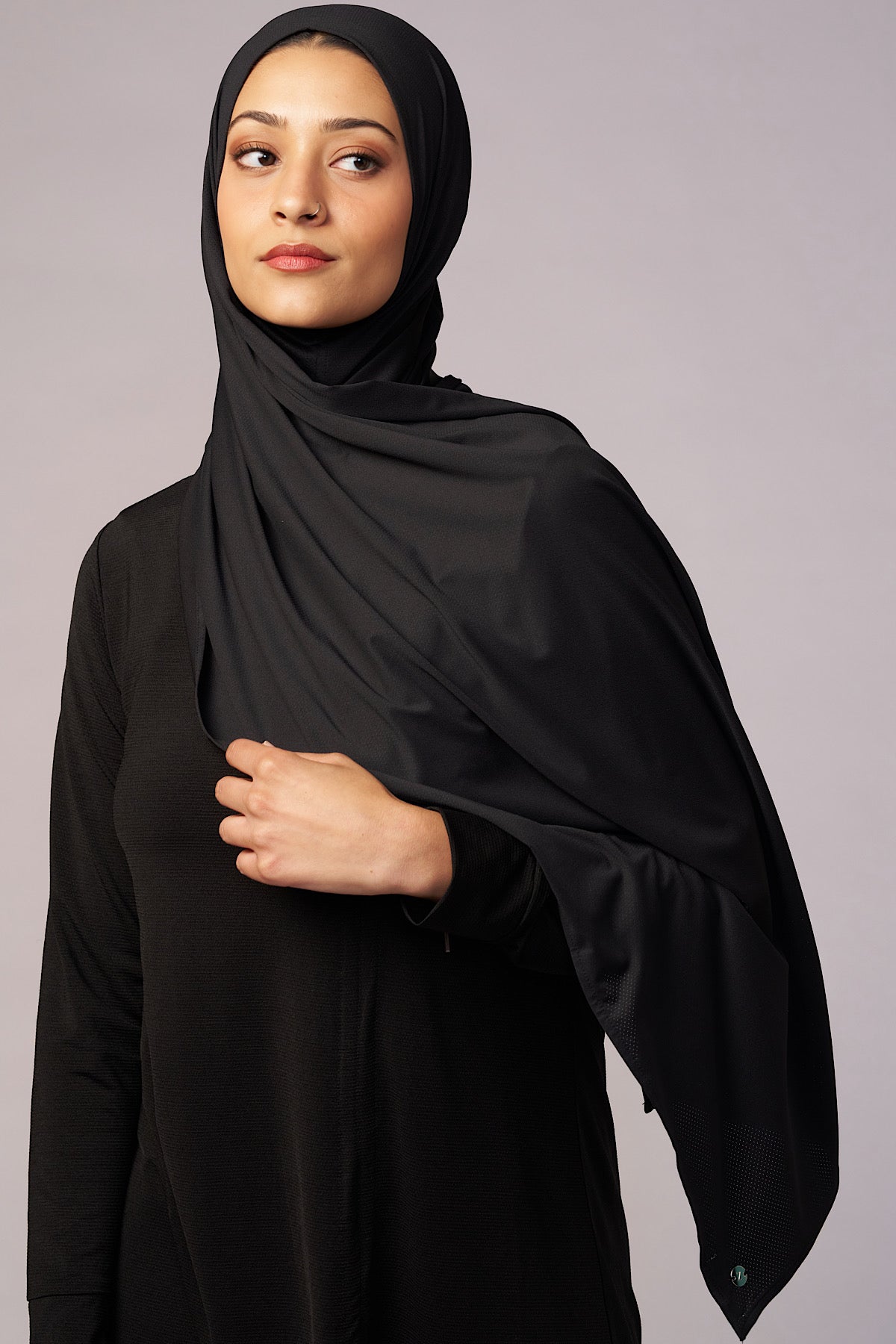 AeroFlow Active Hijab - Black