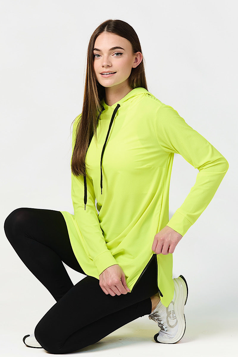 Funnel Neck Active Top - Neon