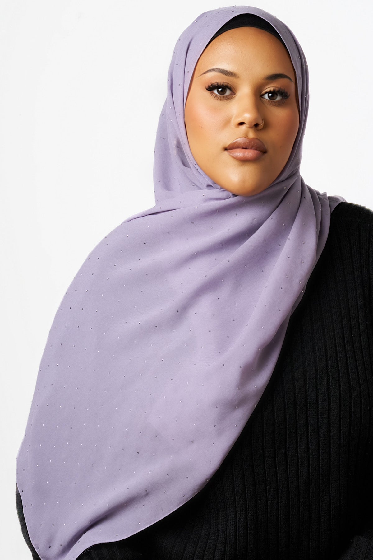 Petite Stardust Chiffon Hijab - Lavender
