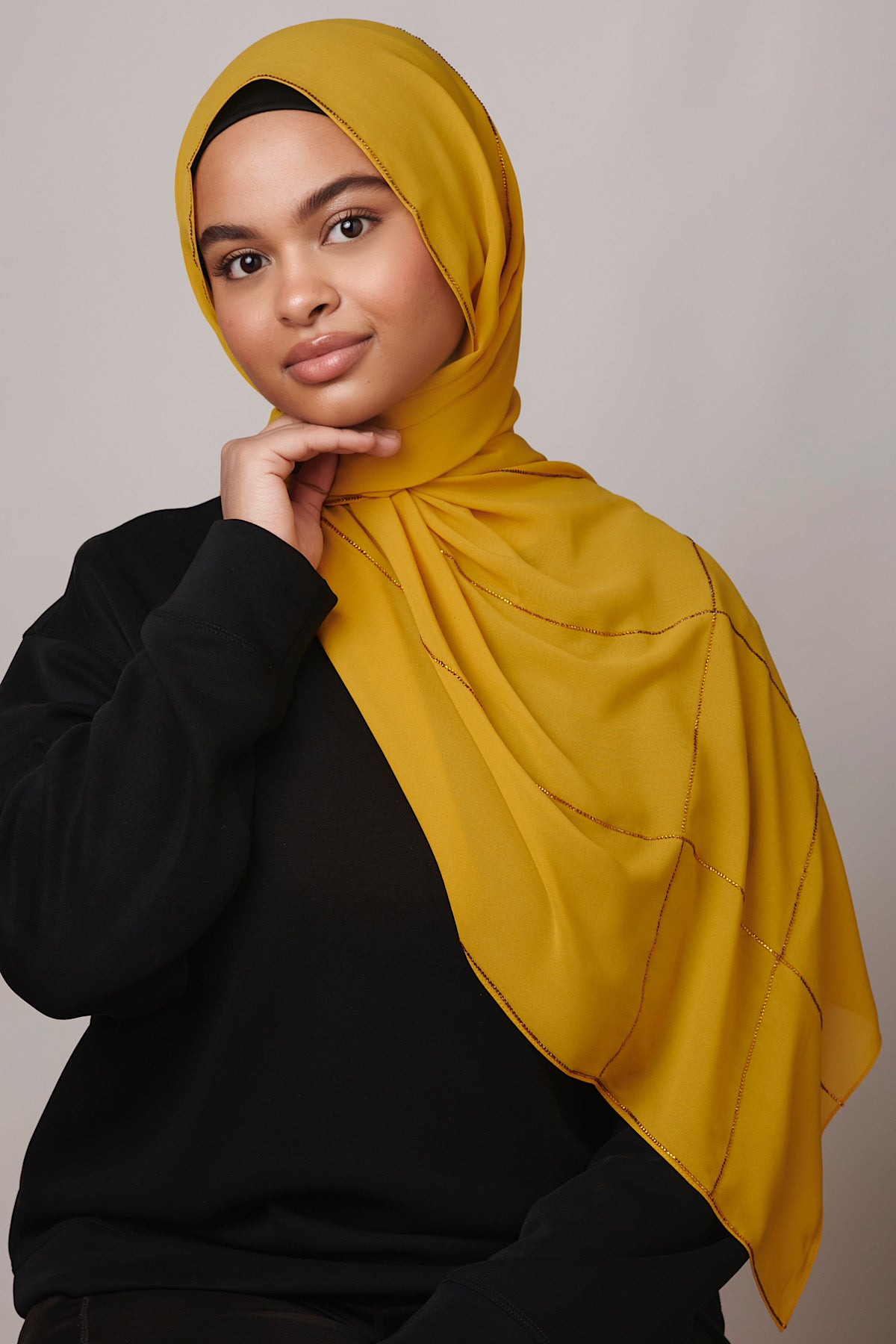 Petite Rhinestone Hijab - Medallion