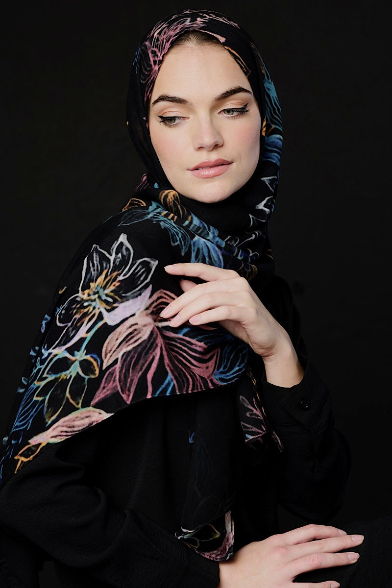 Modal Hijab - Electric Garden