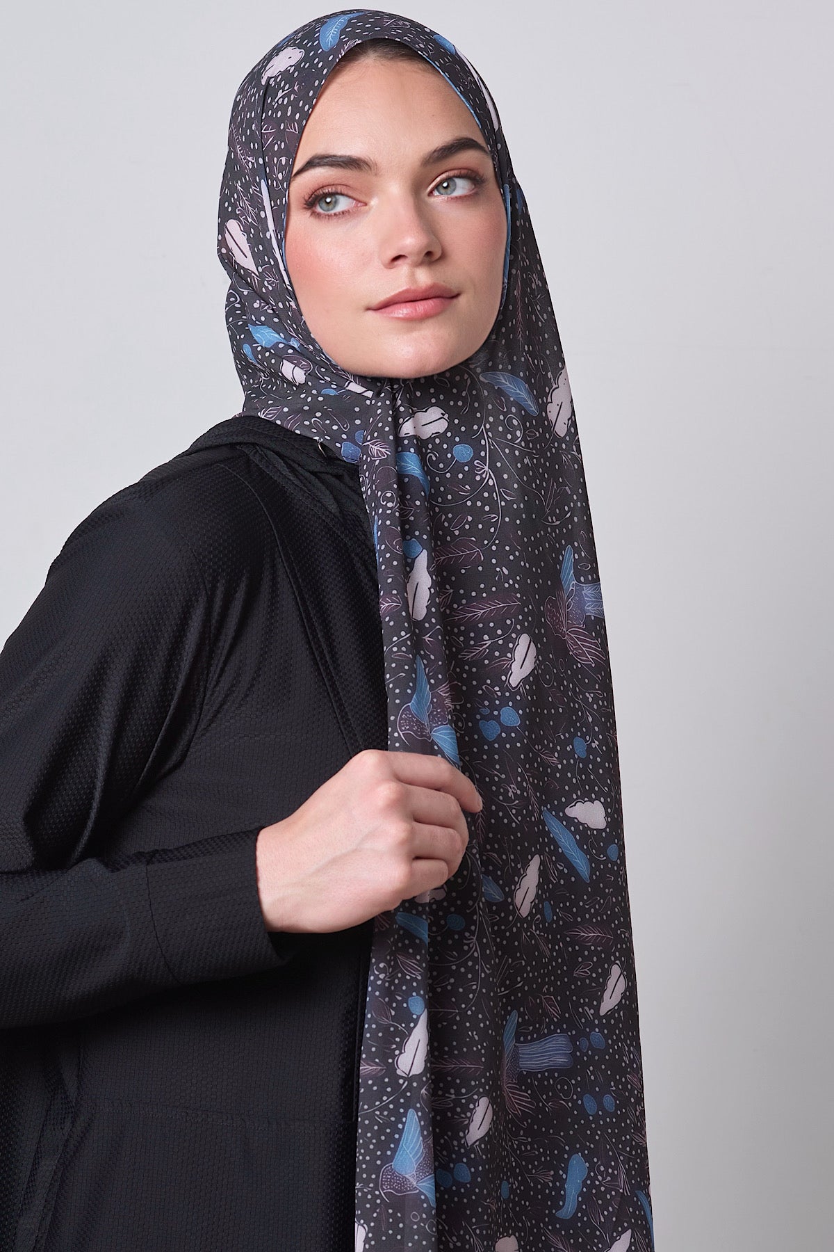PREMIUM Petite Chiffon Hijab - Midnight Feather