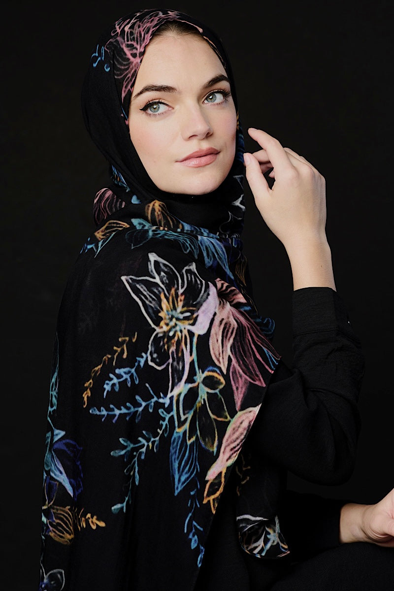 Modal Hijab - Electric Garden