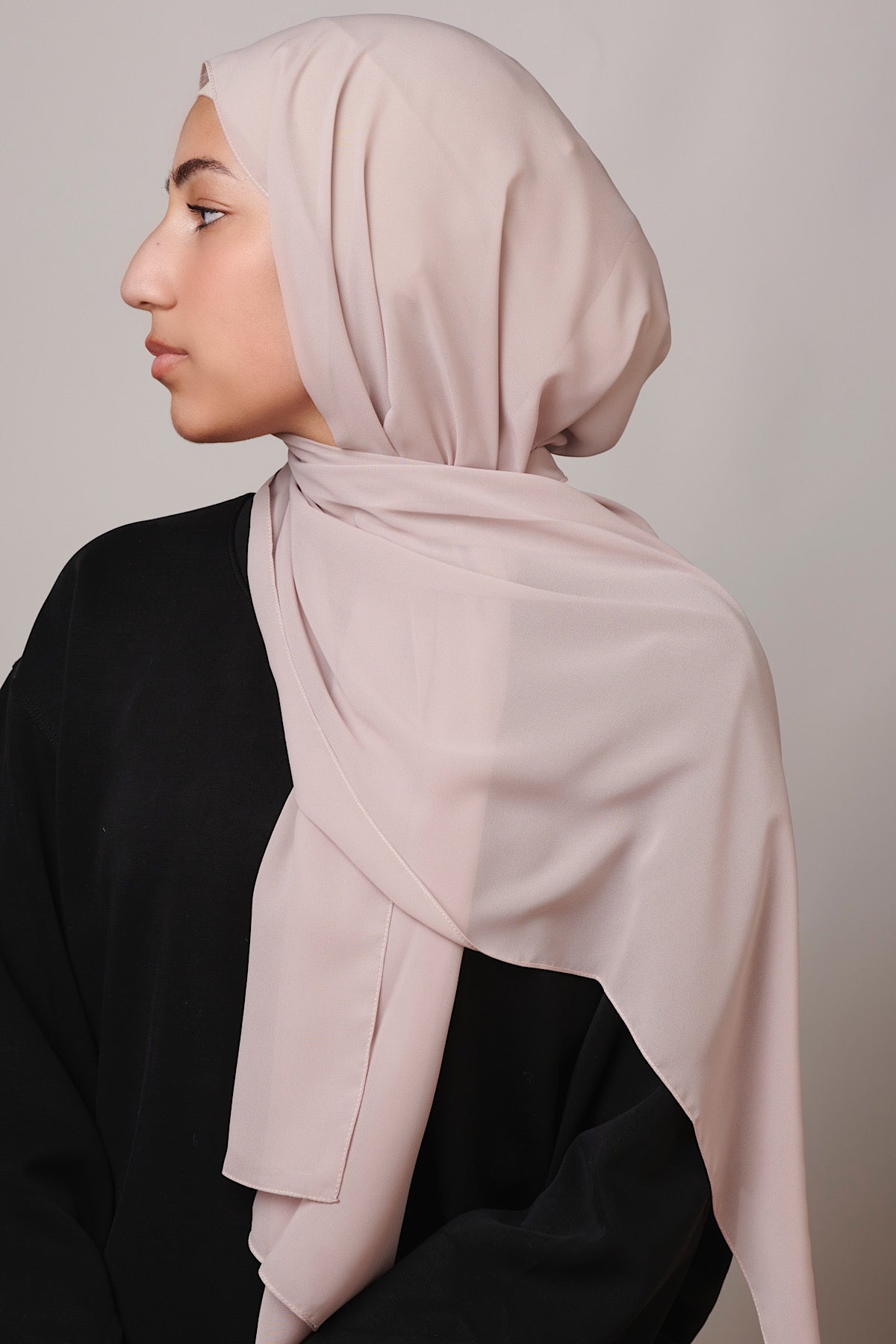 Petite Chiffon Hijab - Oyster