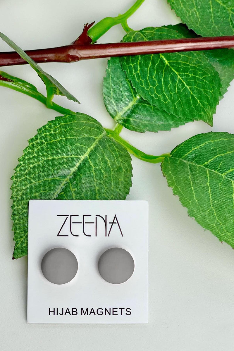 Hijab Magnets - Matte Gray (2 Pairs)