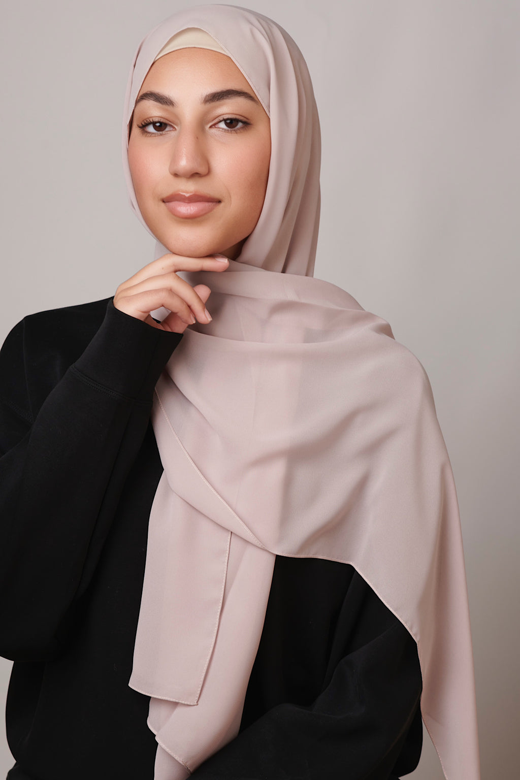 Petite Chiffon Hijab - Oyster