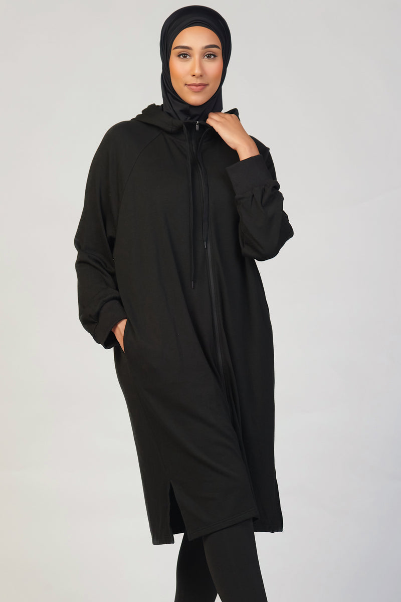 Oversized Onyx Hoodie Dress