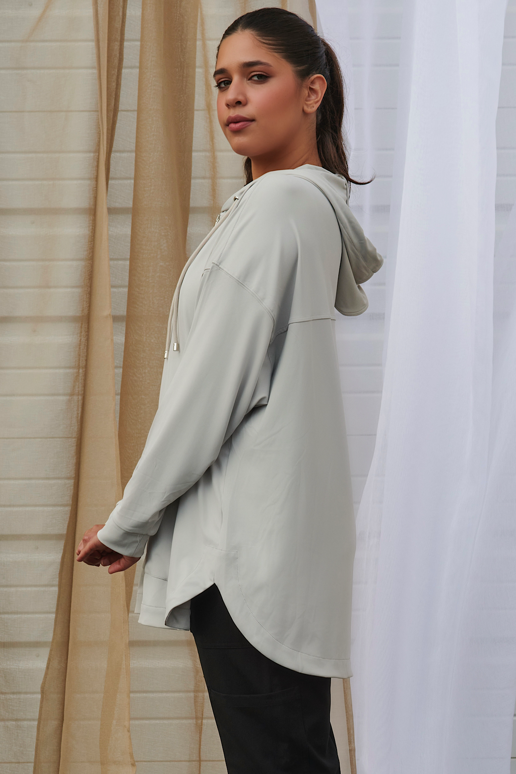 Soft Tech Full-Zip Hoodie - Alabaster