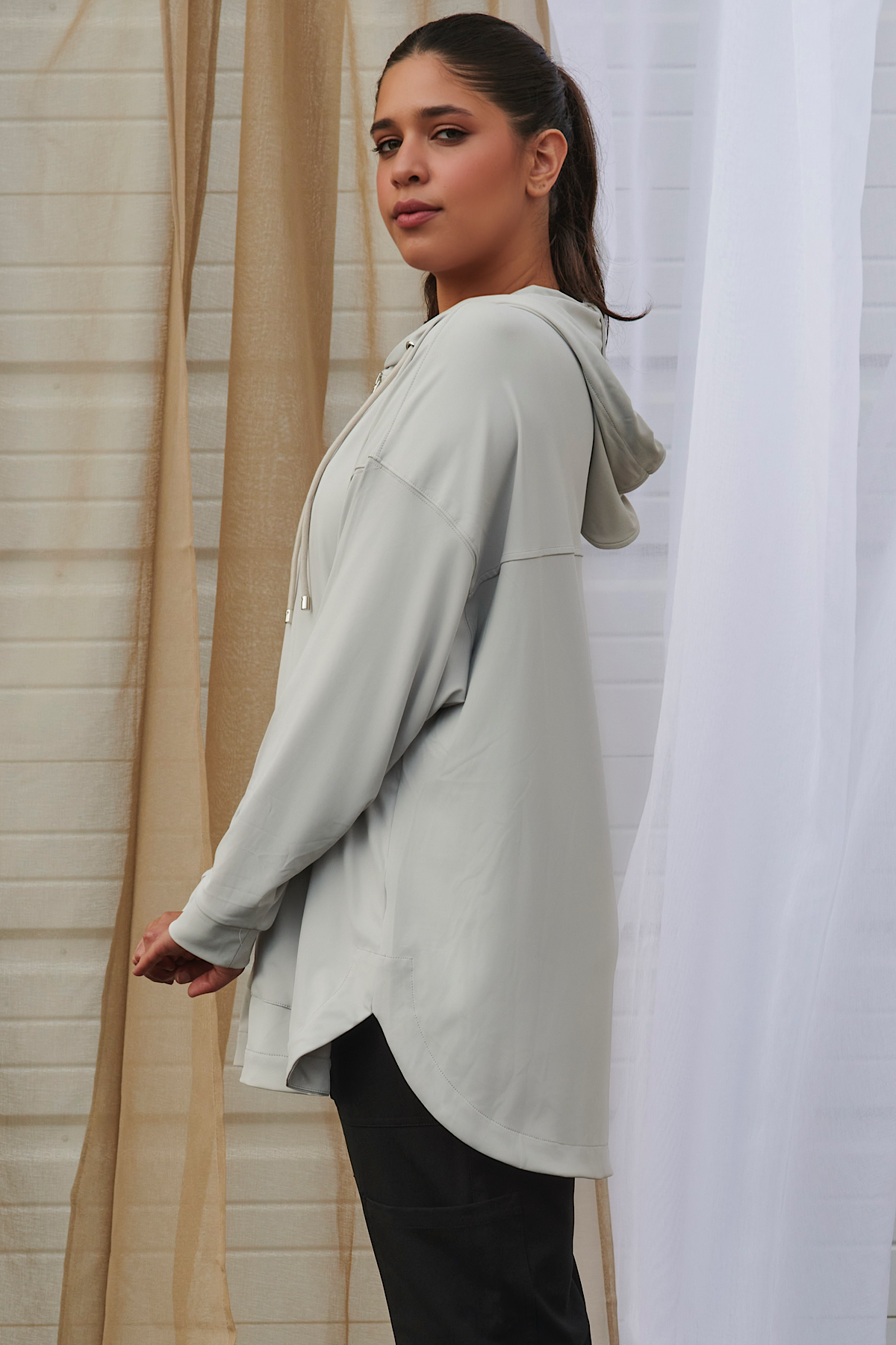 Soft Tech Full-Zip Hoodie - Alabaster