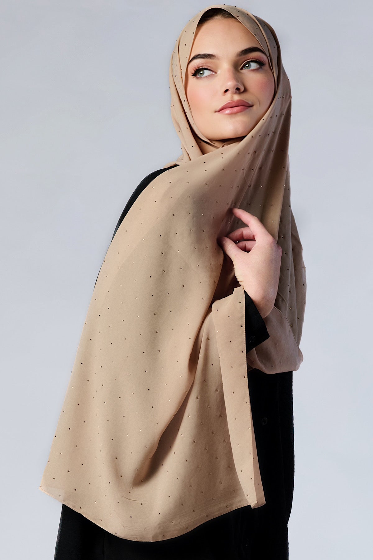 Petite Stardust Chiffon Hijab - Tan