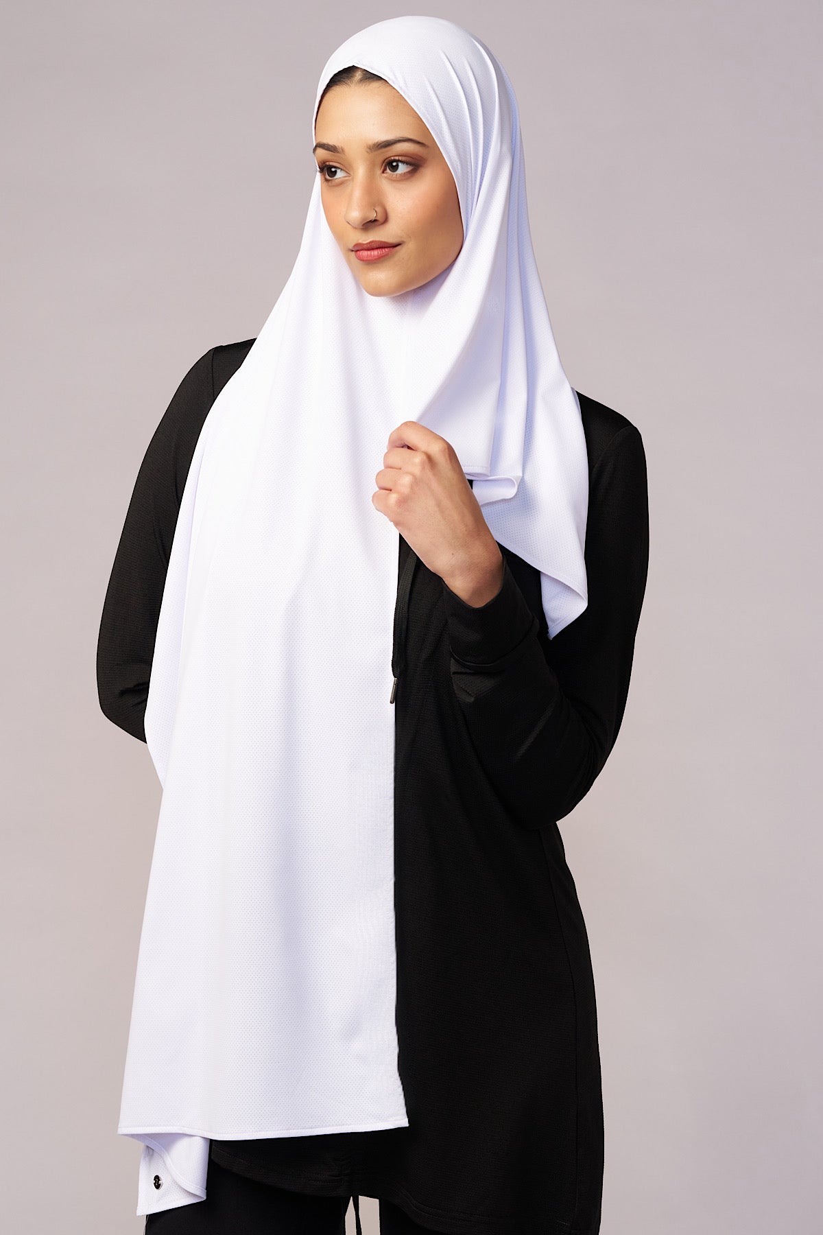 AeroFlow Active Hijab - White