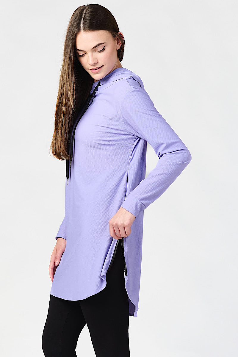 Funnel Neck Active Top - Lavender