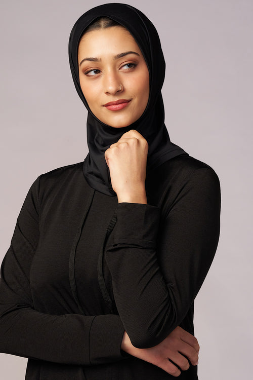 AeroFit Active Hijab - Black