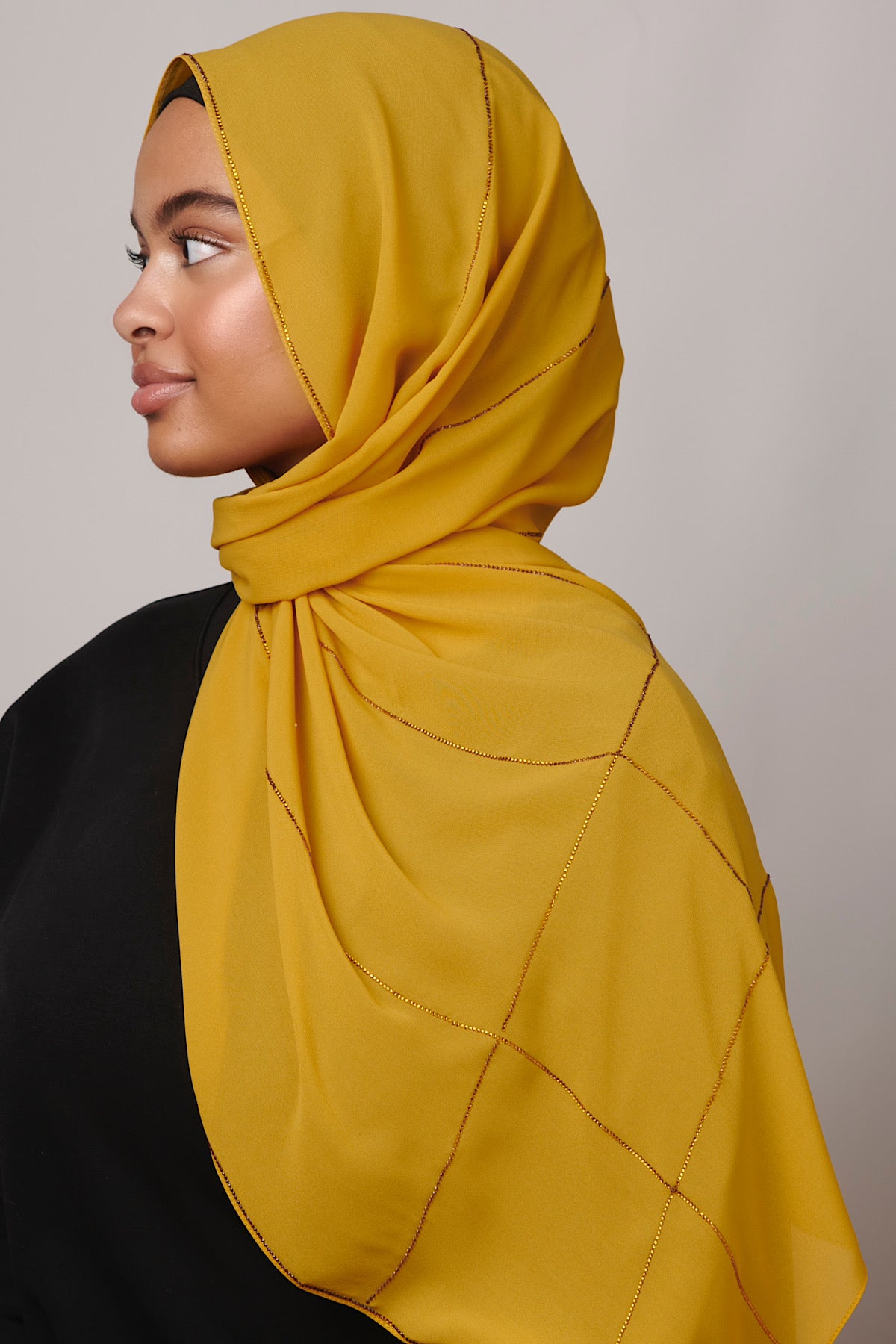 Petite Rhinestone Hijab - Medallion