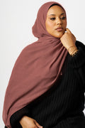 Petite Stardust Chiffon Hijab - Dark Mauve