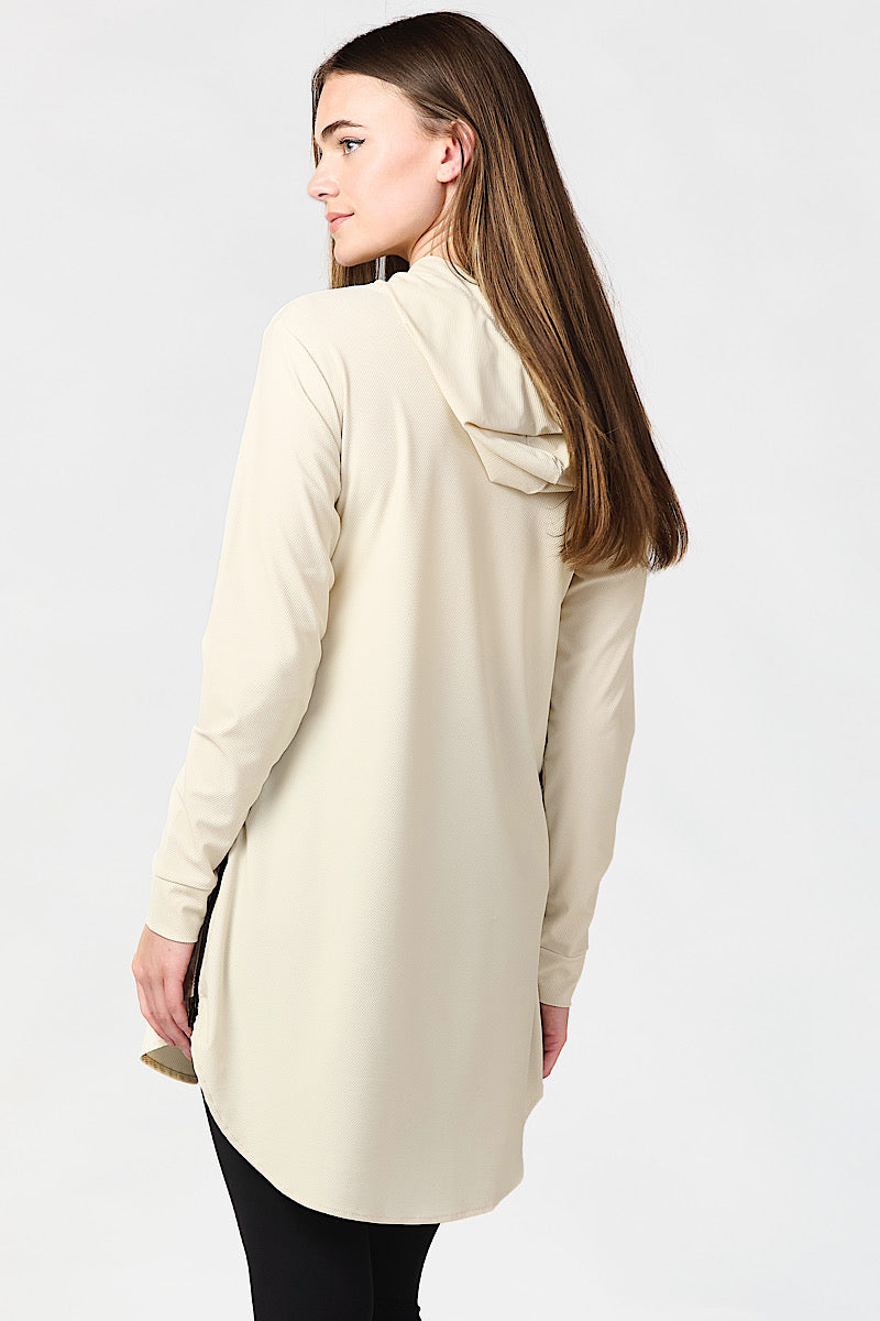 Funnel Neck Active Top - Cream