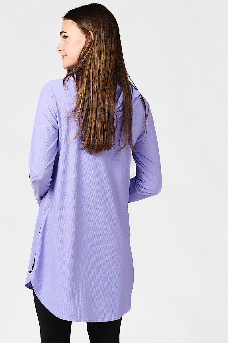 Funnel Neck Active Top - Lavender