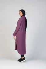 Front Tie Midi Dress - Dark Mauve