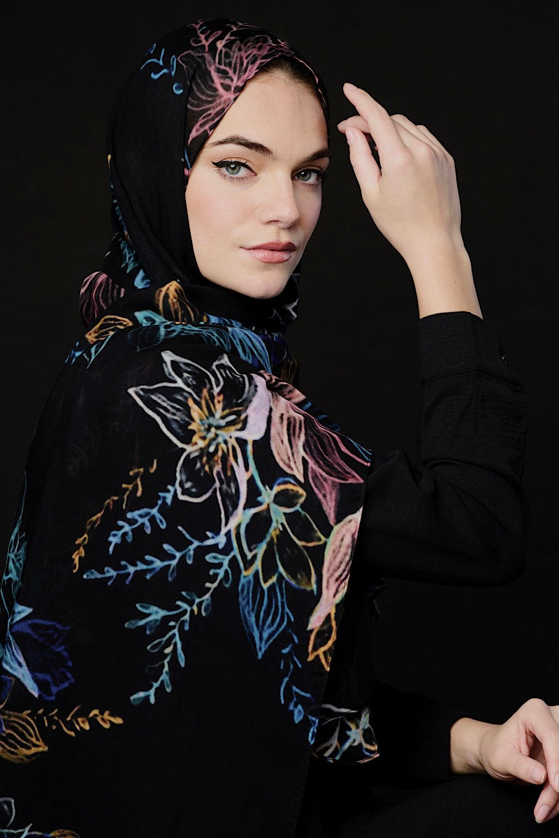 Modal Hijab - Electric Garden
