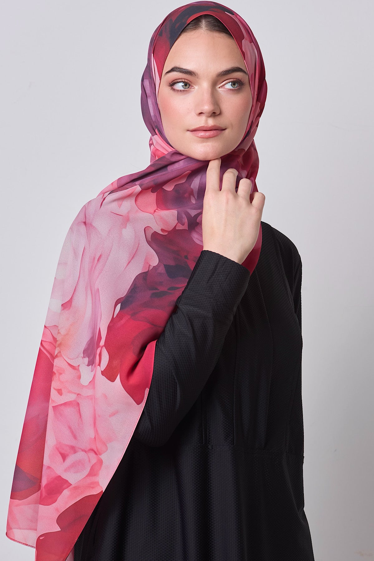 PREMIUM Petite Chiffon Hijab - Pink Rose