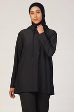 Hooded Classic Active Top - Black