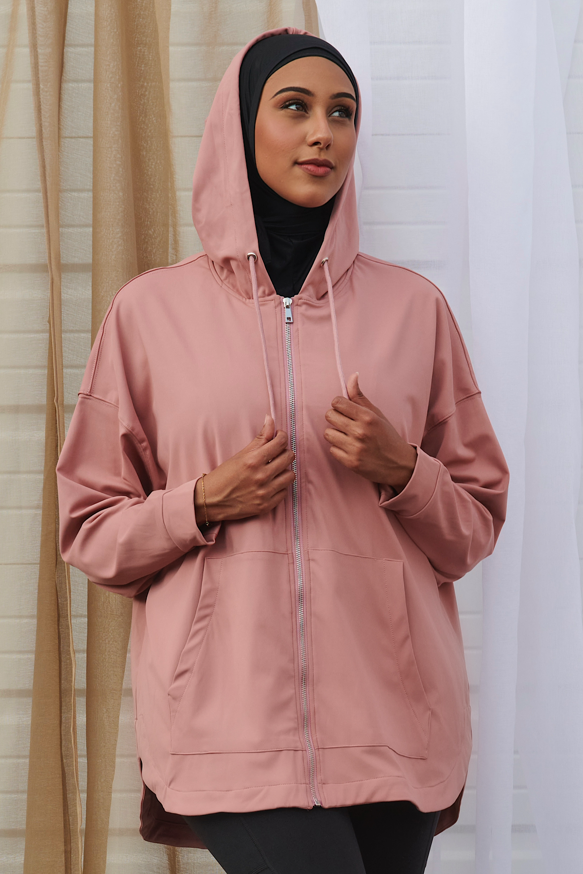 Soft Tech Full-Zip Hoodie - Rose