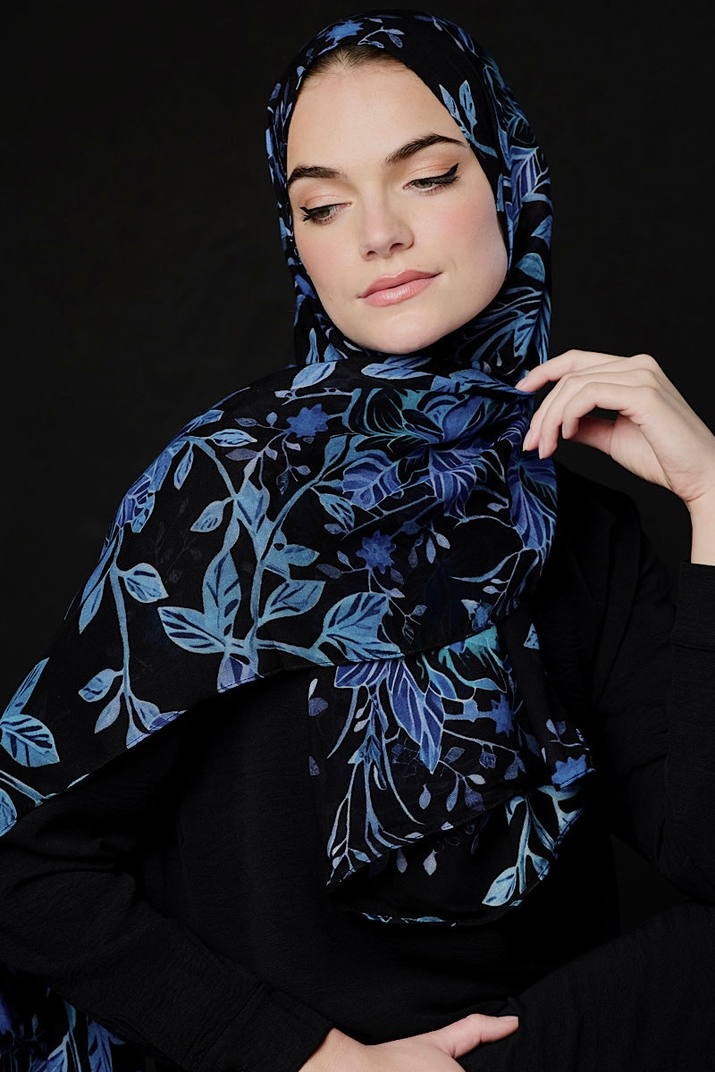 Modal Hijab - Indigo Flora