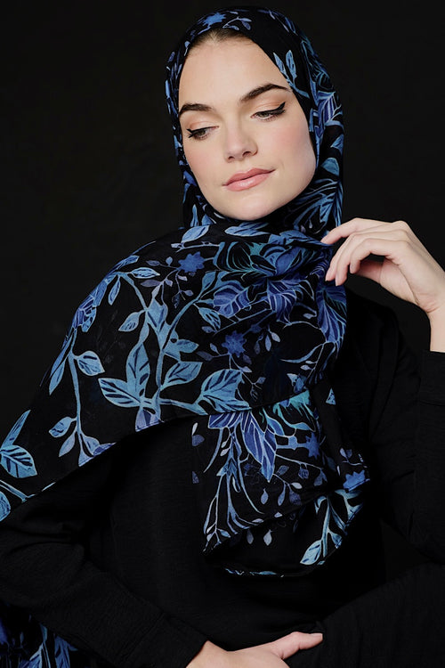 Modal Hijab - Indigo Flora