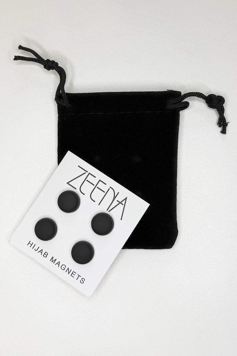 Hijab Magnets - Matte Black (4 Pairs)