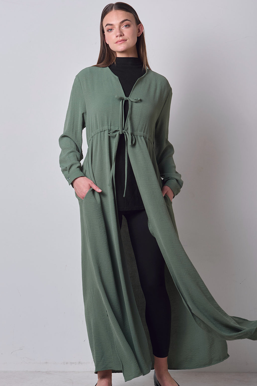 Double Tie Dress - Sage