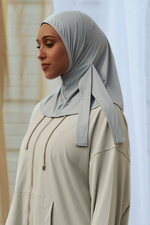Side Tie Active Hijab - Silver