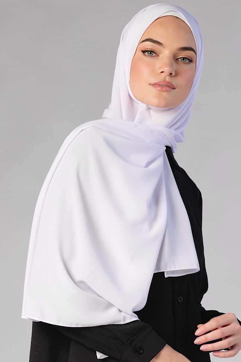 PREMIUM Petite Chiffon Hijab - White