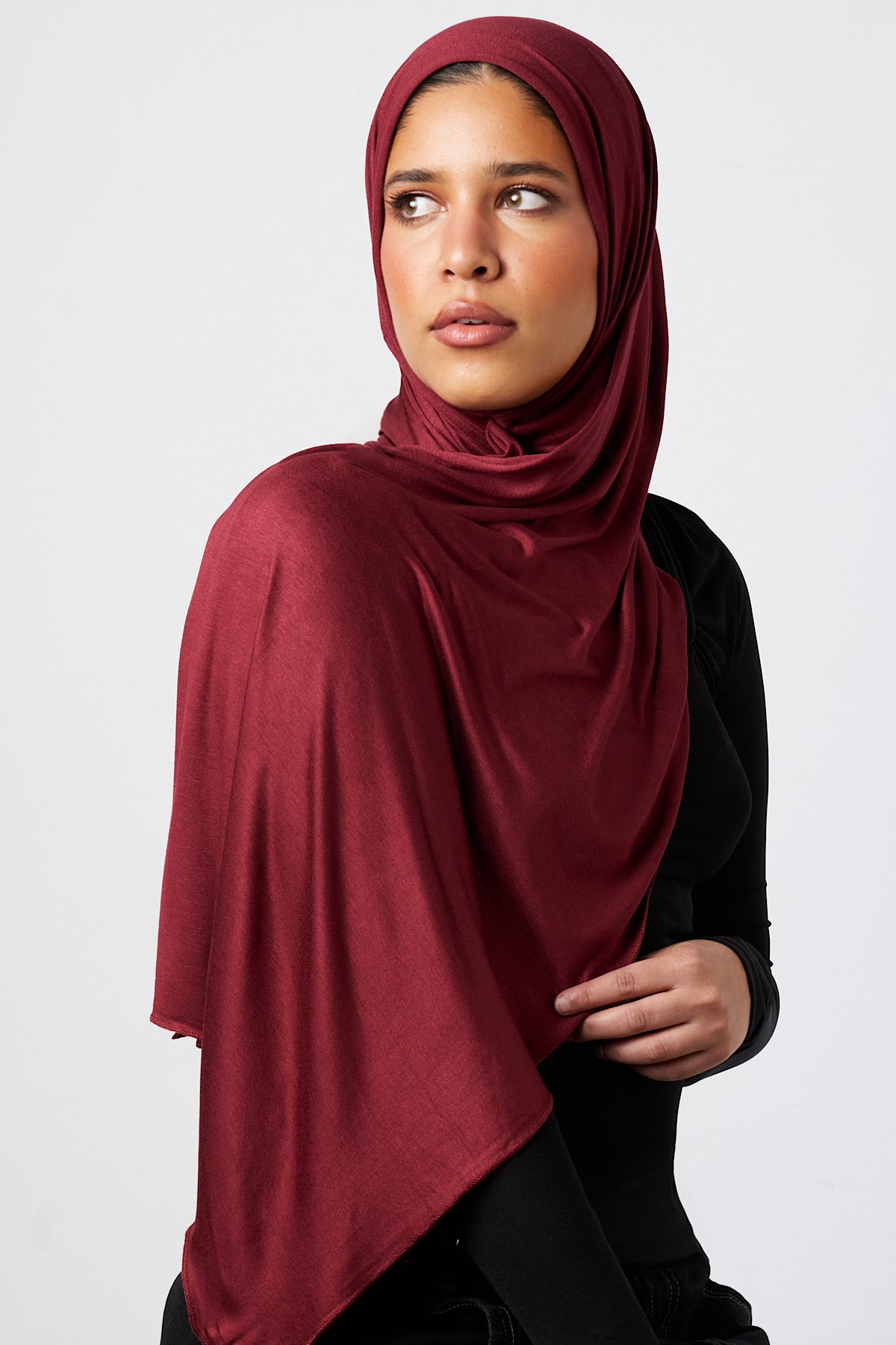 Petite Jersey Hijab - Crimson