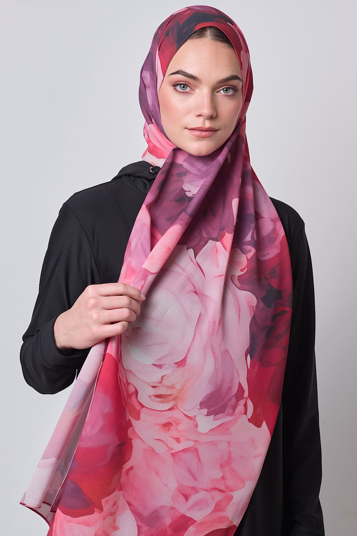 PREMIUM Petite Chiffon Hijab - Pink Rose