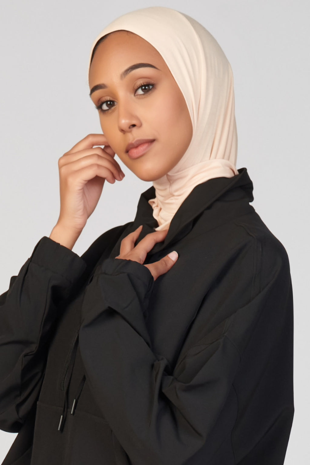 Snapback Active Jersey Hijab - Peach