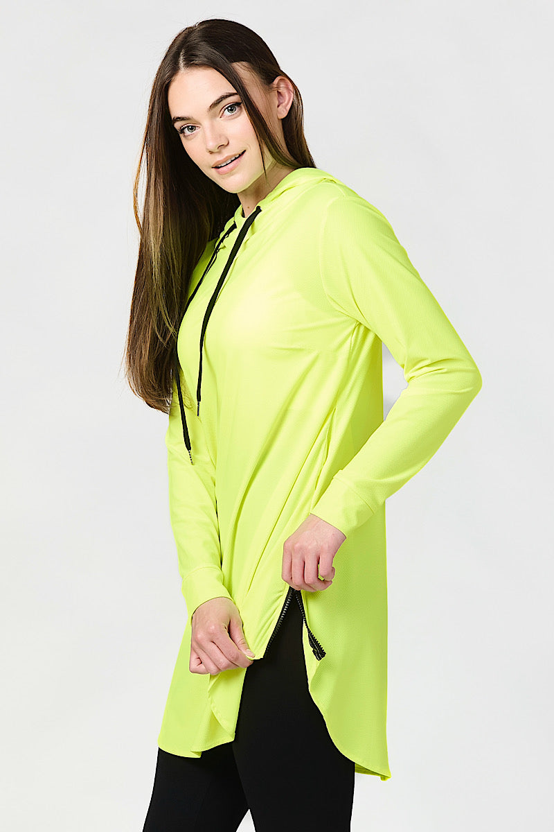 Funnel Neck Active Top - Neon