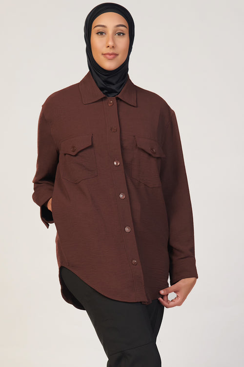 Kelly Utility Shirt - Cafe