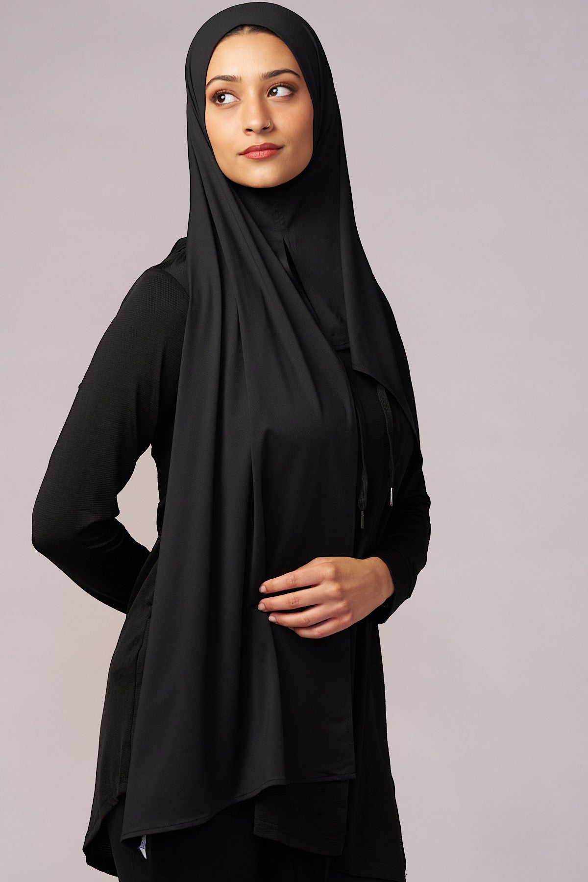 AeroFlow Active Hijab - Black